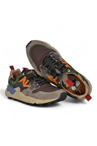 Sneaker uomo in camoscio e nylon multicolor. FLOWER MOUNTAIN | YAMANO3 MAN-1B98